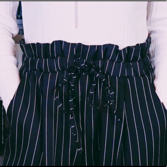 High-Waisted Stripe Trousers - Picture 2 of 5